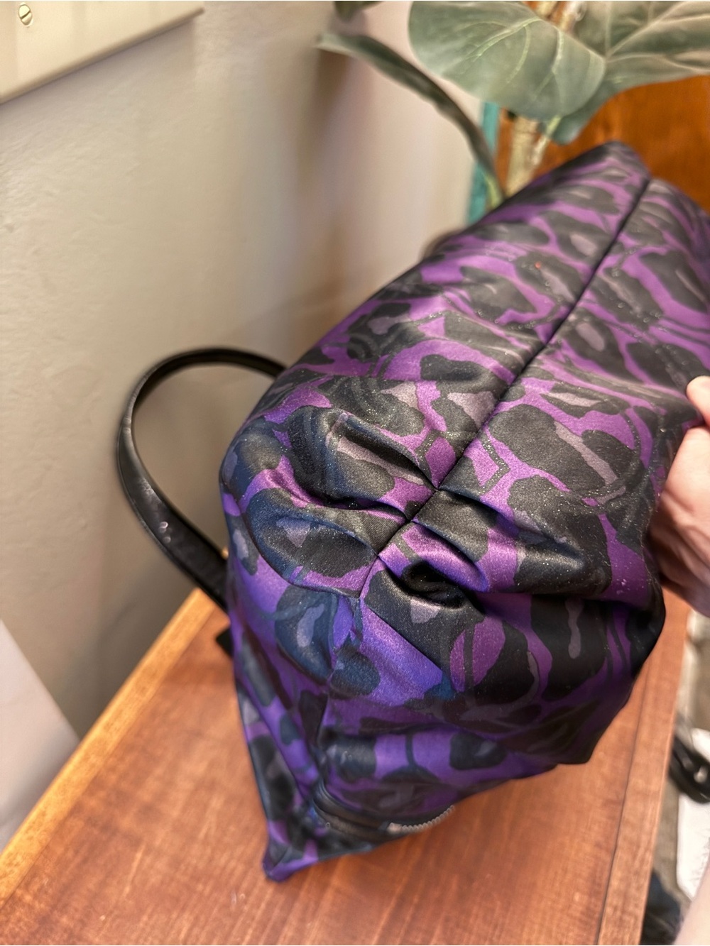 Coach Poppy F20048 Purple Black Ocelot Leopard Tote Y2K Rare - Picture 10 of 14